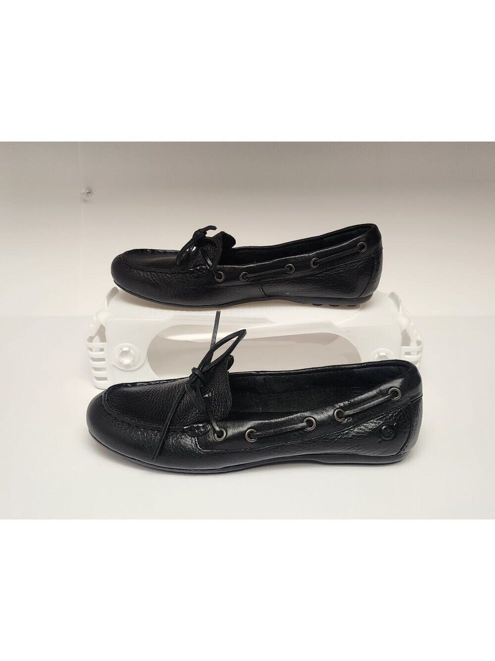 Born Tamala Black Full Grain Boat Shoes B68903 - Size 6.5/37 - Picture 2 of 11